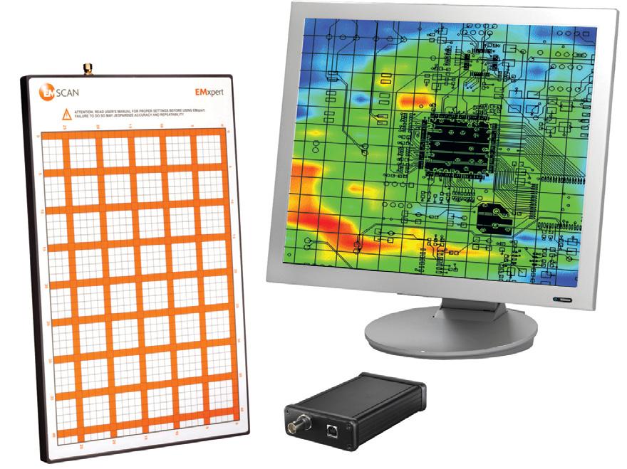 To characterize such emissions, EMxpert quickly scans the board across a broad frequency range.