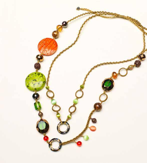 Double Rainbow of Color Necklace Here s another great way to put basic and simple macramé knots to use! This project may help you remember what you learned before.