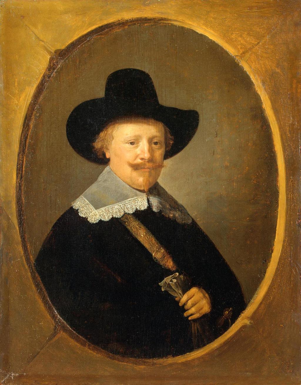 Page 4 of 8 mid-1640s is the similar, broad linen collar worn by a man in a securely dated portrait of 1646, Dou s Portrait of Johan Wittert van der Aa in the Rijksmuseum.