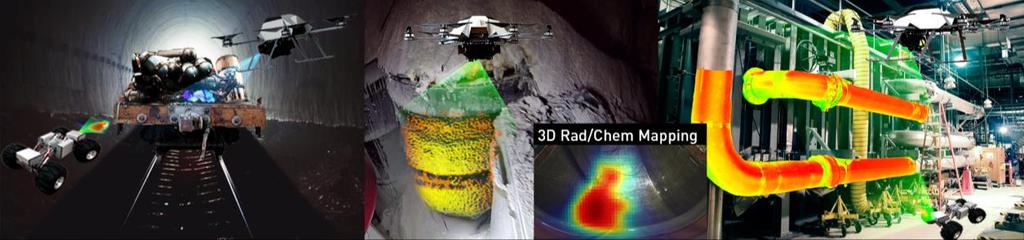 Multi-modal characterization of Nuclear Sites Combined roving and flying robots to characterize DOE-EM facilities.