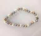 Necklace 160cm length - 6mm pearls Camel