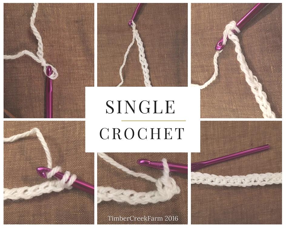 Double Crochet Stitch Much the same as the single crochet stitch, you begin with the crochet hook entering the loop on the chain or row of stitches.