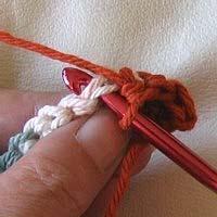 Crocheting Into The Next Row When crocheting back (the next row) you'll insert your