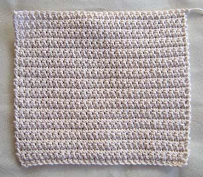 page number 14 Rows 3-30: Continue to single crochet (sc) back and forth until you've complete a total of 30 rows.