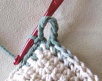 The Hanging Loop page number 16 To create the hanging loop for your crochet potholder, chain (ch) 6 and connect with a slip stitch or simple knot. Here's a great trick to hide any threads left out!