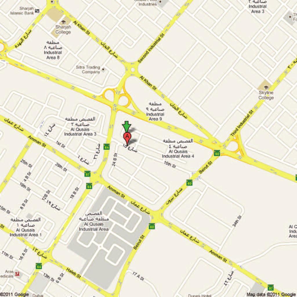 LOCATION DIRECTION : Location Direction : DAMASCUS ROAD DUBAI,Towards Sharjah Caterpillar RA. Take 1st Turn Before Eppco Petrol Pump.