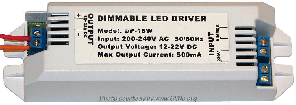 energy taken by the dim-unit is relatively more than the amount of energy used by the LEDs themselves.