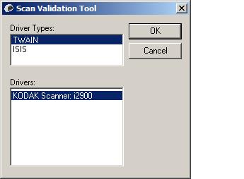 Starting the Scan Validation Tool 1. Select Start>Programs>Kodak>Document Imaging>Scan Validation Tool.