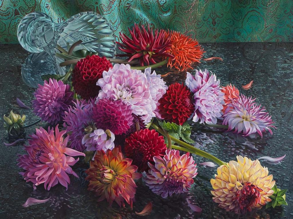 Dahlias oil on panel 30 x40 before each new work is started?