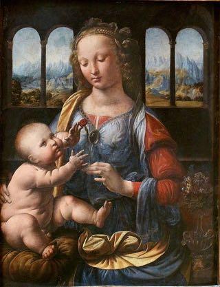 Leonardo da Vinci, The Madonna of the Carnation, c. 1478-1480 Alte Pinakothek, Munich Raphael, The Small Cowper Madonna, c.
