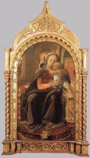 Fra Filippo Lippi, Madonna of Tarquinia, 1437 Tempera