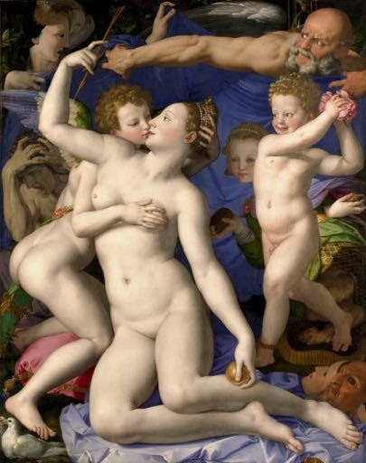 Agnolo Bronzino, Venus, Cupid, Folly