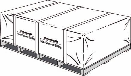STORAGE AND HANDLING CertainTeed FiberCement must be kept covered and stored off the ground, on a clean flat surface. Protect it from direct exposure to the weather.