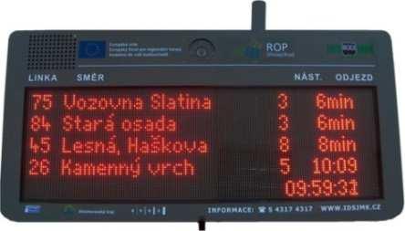 Information stop LED panels Electronic station display panels (hereafter ELP) and systems are meant for informing (using images or voice) the passengers at the stops about arrivals, delays,