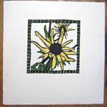 Step 4- Carve out white/negative space In this three-color image of a sunflower the background is