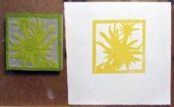 . Step 5- Print 1 st Color (lightest color) When the carving is complete, print the first color,