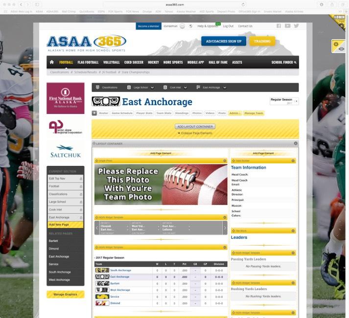 EDITING YOUR ASAA365 TEAM PAGE To edit your team page. LOG INTO YOUR SPORTSENGINE ACCOUNT!