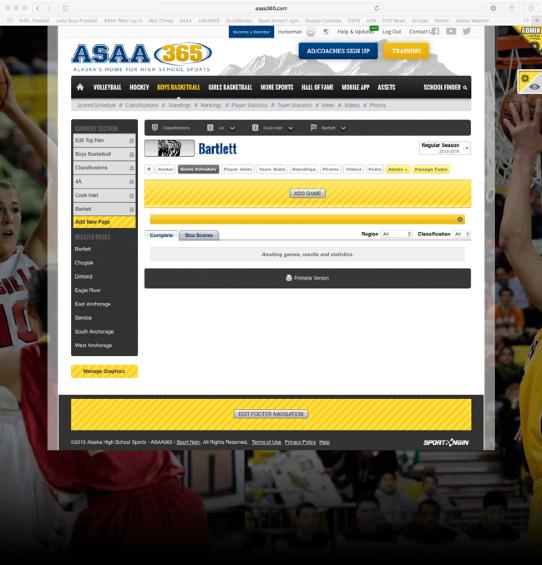 ADDING A SCHEDULE INSTRUCTIONS Remember to log into your SportsEngine account so you can edit games to your team schedule Step 1: In edit mode, click on the GAME SCHEDULE button.