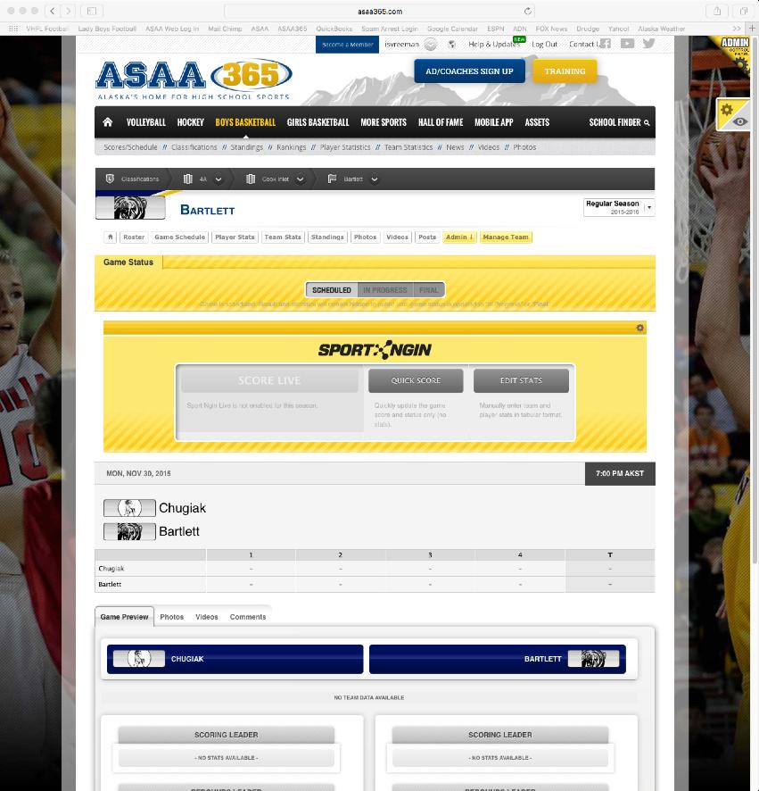 EDITING GAMES ALREADY CREATED Remember to log into your SportsEngine account so you can edit games already created SCHOOL SCHEDULE PAGE Step 1: Go to your Team Schedule Page.