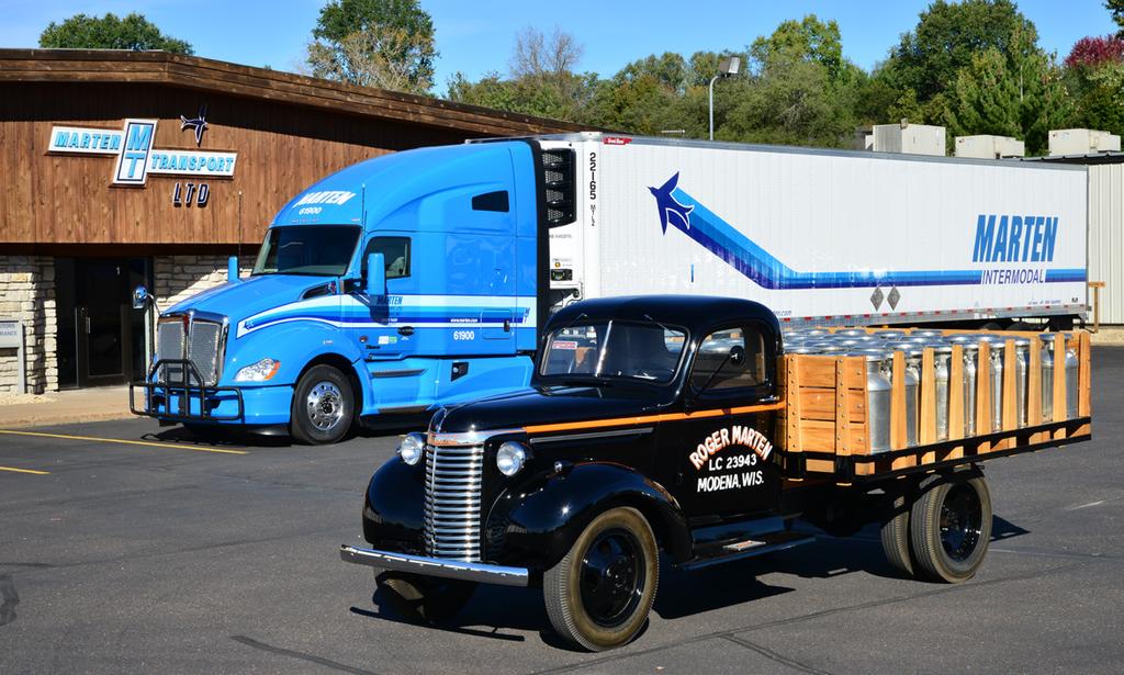 Asset Guide Introduction 4 BRAND OVERVIEW History Marten Transport was founded in 1946 by a 17-year-old Roger Marten. While it started as a dairy delivery route in the Modena, Wis.