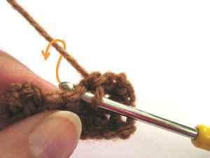 Used Stitches Single crochet One loop is on the hook.