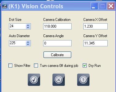 Once it is visible on the screen simply click into the middle of the dot and the AVS software will command the