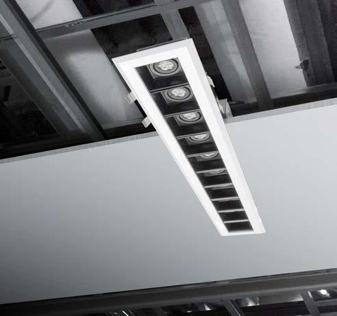 BLAZE Recessed swivel spotlight bar Luminaires Cross-section dimensions: 3.65 / 4.68 in. 92.7 / 118.8 mm 4.13 in. 105.