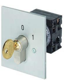 Key operated switch IP65 Lock Ronis R455, key removable in all lockable settings. Key operated switch, key removable only in some settings.