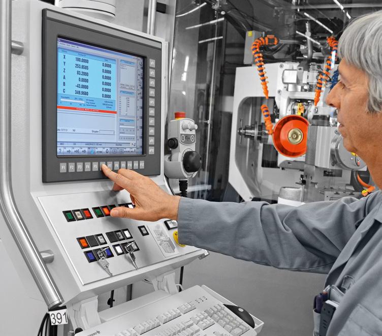 14 EWAG Hightech technology in tool grinding CNC expertise Safety architecture Great flexibility The NUM CNC system hardware is controlled via the NUM FLEXIUM