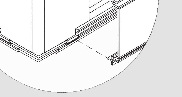 routed through the centre compartment of the trunking or enter through the