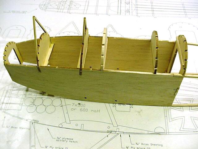 Fuselage Construction Detail Optional 1/32 balsa sheeting shown over stringers.