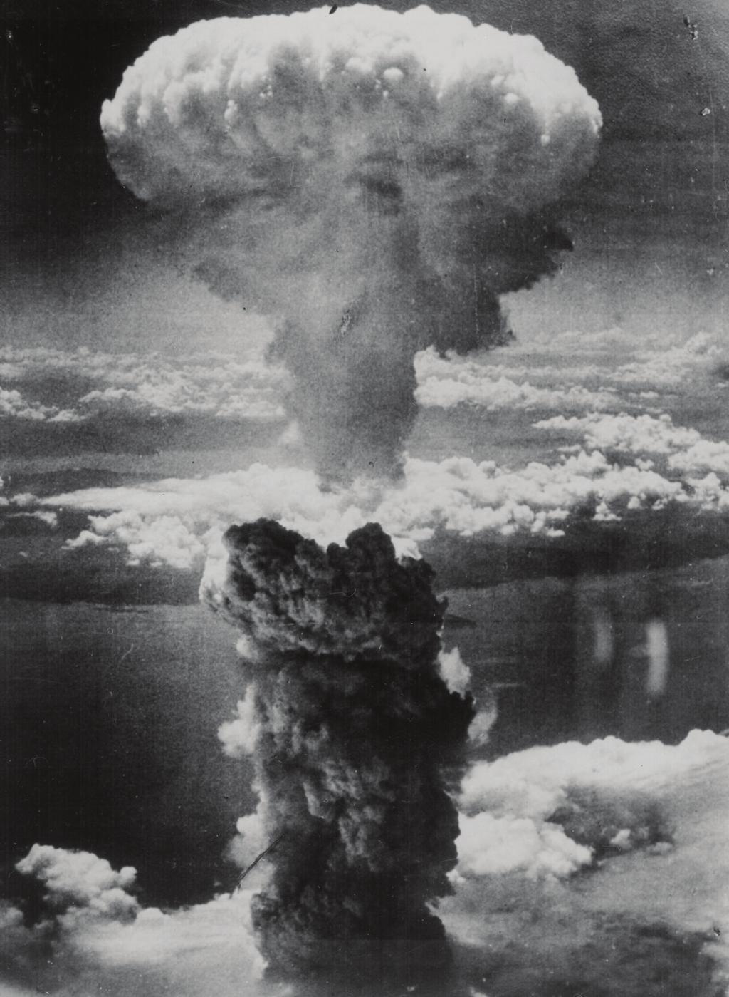 Figure 1. The mushroom cloud from the nuclear explosion over Nagasaki, August 9, 1945.