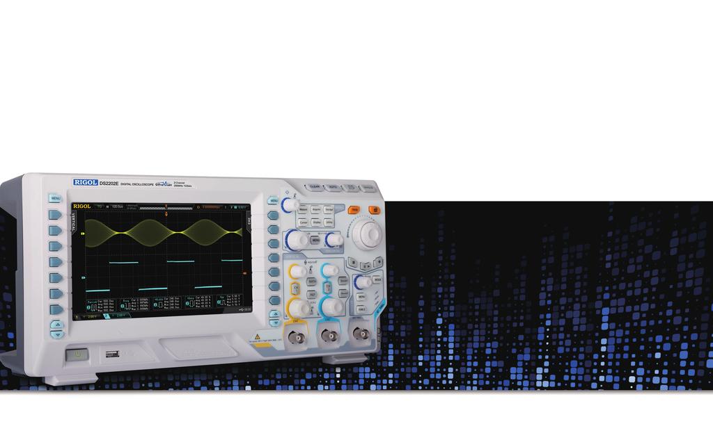 DS2000E Series Digital Oscilloscope 100 MHz and 200 MHz bandwidth models 2 analog channels, 50 Ω input impedance (standard)