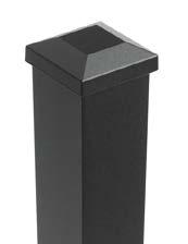 5 x 37 / 43 / 53 Aluminum Post with Cap and Skirt Purpose: IRC Compliant Post
