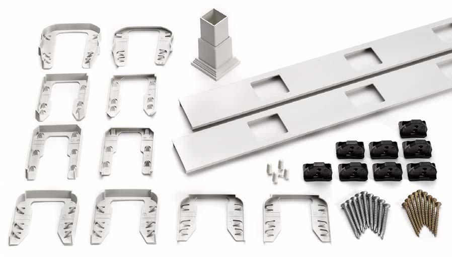 Trex Part #: xxsqsik06 / xxsqsik08 Description: Accessory Infill Kit for 1.4 Square Balusters (6ft & 8ft) - Stair Purpose: Component hardware to construct 1.