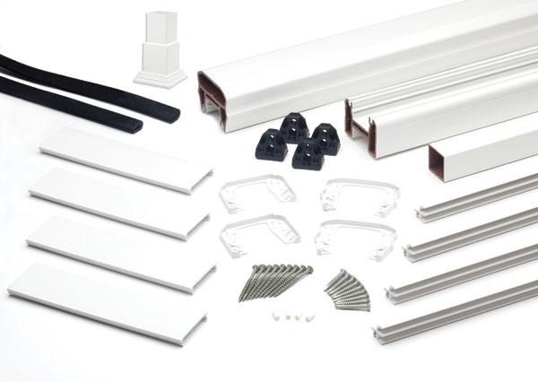 Trex Part #: xxglik06 Description: Accessory Infill Kit for Glass Panel Horizontal ONLY (Glass Sold Separately) Purpose: Component hardware to construct Glass Panel infill design- Horizontal Qty (4)