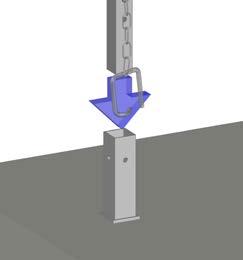STANDARD SUPPORT POST INSTALL STEEL FRAME POST INSTALLATION PLACE POST