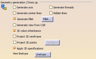 If needed, go to Tools- >Options -> Mechanical Design -> Drafting option (Generation tab) to change