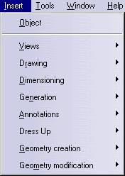 Drafting Toolbars and Objects Each toolbar contains objects that are related to specific tasks.