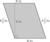 What is the area of the parallelogram? b. The base of a rectangle is 1 9 2 ce