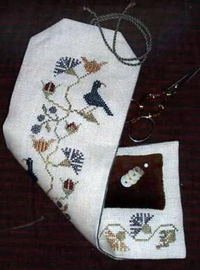 ... "Flower & Bird Sewing Roll" ($9) ~ and "Three Sheep Sampler" ($9) ~ we love all of Linda's designs, and were happy to have many of her sampler designs in stock to show the Colorado ladies last week.