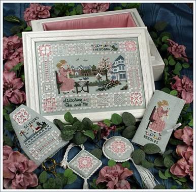 Here's What's New in The Attic From The Victoria Sampler: "Tea and Stitches" ($48 w/silk+beads accessory pack)