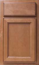 Drawer fronts are slab style. Glazing option is available.