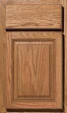 Oakridge A traditional overlay, veneer-wrapped raised panel oak door.