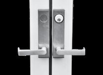 Commercial Panic Hardware Options Passive Hardware Sets Exterior Entry Trim SQUARE Rim Panic MORTISE Concealed vertical rod available on commercial panic hardware.