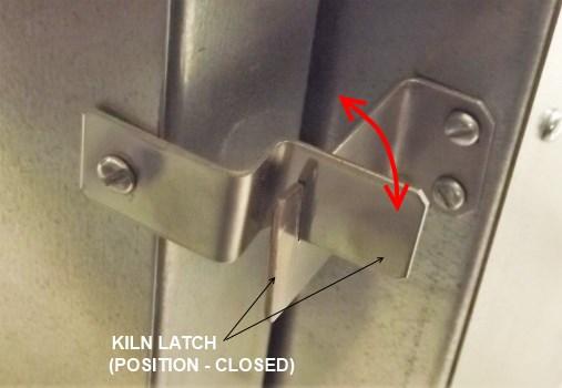4 You can easy close or open the door of your kiln by the simple stainless steel latch on the door shown on PIC. 18: PIC: 19 - Now your kiln is assembled.