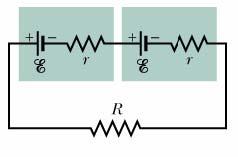 18. (TERM 052) In the circuit shown below, R 1 = 100 Ω, R 2 = 80 Ω, and the ideal batteries have emfs E 1 = 6 V, E 2 = 5 V, and E 3 = 8 V. (a) What is the magnitude of the current in resistor R 1?
