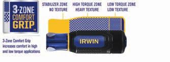 3-ZONE COMFORT GRIP Maximises performance and increases comfort in high and low torque applications 4.