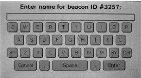 If the beacon has not already been registered, no information will be displayed on the Name and/or Title fields.