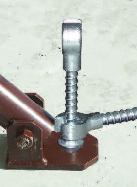 Place clamping part over the anchoring point. 2. Screw bolt into the anchoring ground. 3 4 3.